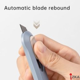 Nożyk biurowy mini, Nusign ENS065, ostrze łamane 12mm, niebieski ENS065-BL Deli