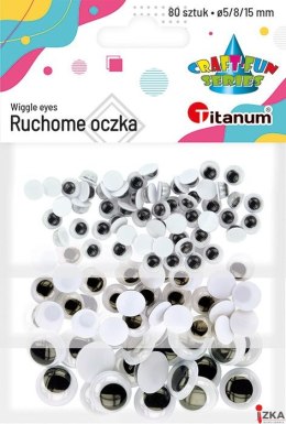 Oczka ruchome mix rozmiarów (80) 361947 TITANUM (X)
