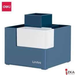 Organizer na biurko _ przybornik Deli EZ072, niebieski, EZ072B.