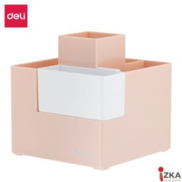 Organizer na biurko - przybornik Deli EZ072, różowy, EZ072P.