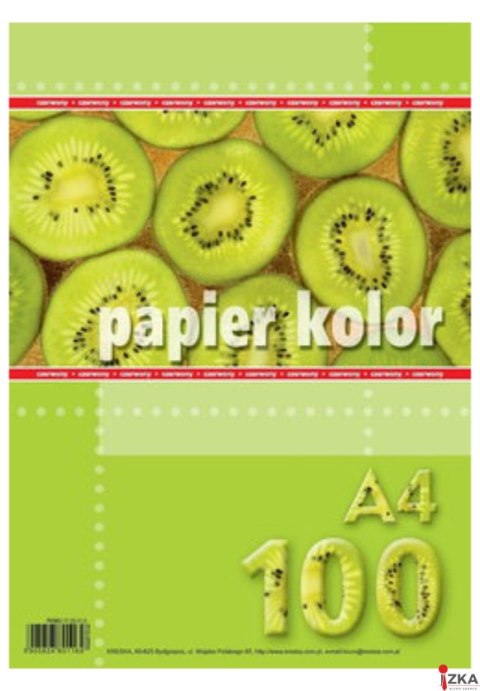 Papier xero A4 czerwony (100 arkuszy) KRESKA.