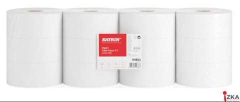 Papier toaletowy, duże rolki KATRIN Jumbo 2w S100, 93663, opakowanie: 12 rolek