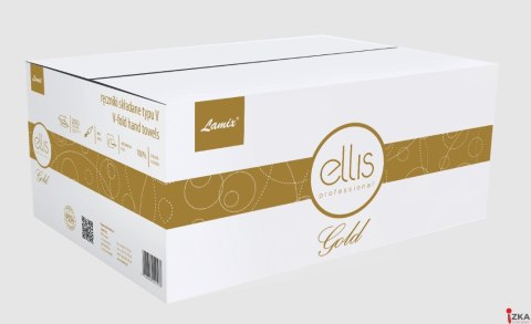 Ręczniki składane V PROFESSIONAL GOLD białe/wzór biały 2500 składek celuloza ELLIS (ZZ) 2578