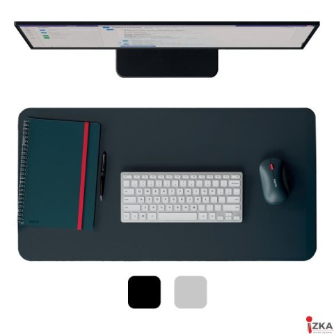 Skórzana mata Leitz na biurko, 700 x 360 mm, ciemnoszara 53850089