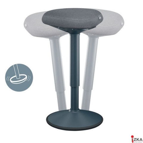 Stołek Leitz Ergo do pracy w pozycji półstojącej, ciemnoszary 65450089