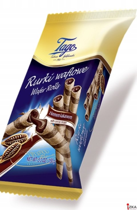 TAGO Rurka waflowa z kremem kakaowym 150 g