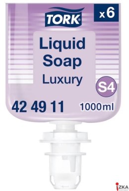 TORK Mydło w płynie luksusowe, system S4 Premium liliowe, zapach - mieszanka magnolii, orchidei i frezji. mydła 1l, 424911