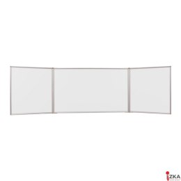 Tablica tryptyk MEMOBE suchościeralna magnetyczna biała, rama aluminiowa Prestige, 170x100 cm MTR170100.27.05.51
