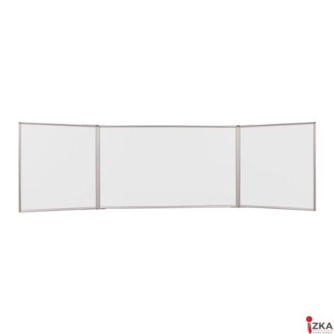 Tablica tryptyk MEMOBE suchościeralna magnetyczna biała, rama aluminiowa Prestige, 170x100 cm MTR170100.27.05.51