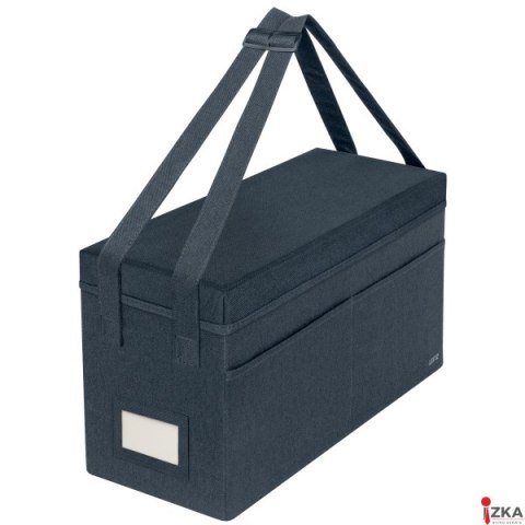 Torba Leitz Fabric na akcesoria, do pracy przy gorących biurkach, z pokrywką, ciemnoszara 67230089.