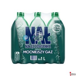 Woda NAŁĘCZOWIANKA mocniejszy gaz 1.0L butelka PET zgrzewka 6 szt. KAUCJA