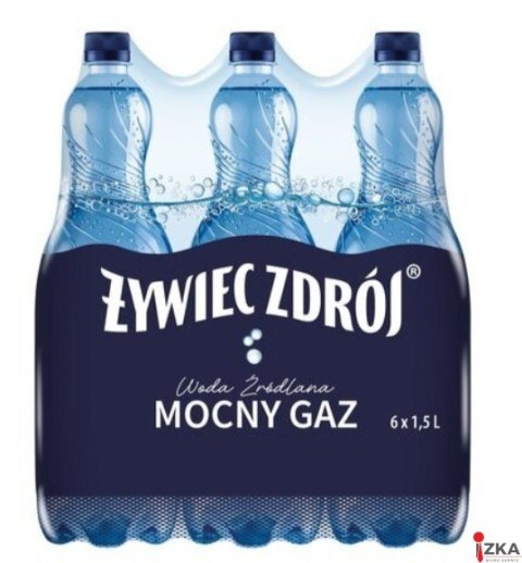 Woda ŻYWIEC ZDRÓJ 1.5l mocno gazowana zgrzewka 6 szt. KAUCJA