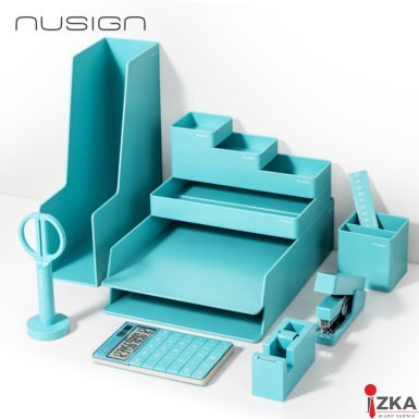 Zestaw na biurko Deli ENS003, 13 elementów, niebieski, ENS003_BL.