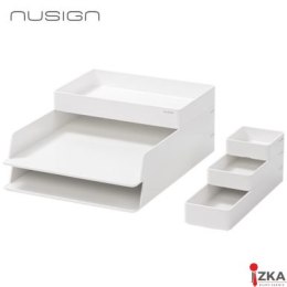 Zestaw organizacyjny Nusign ENS001, 6 elementów, biały ENS001-WH Deli