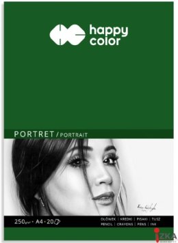 Blok szkicownik PORTRET, A4, 20 arkuszy, 250g, Happy Color HA 7825 2030-A20 SALE
