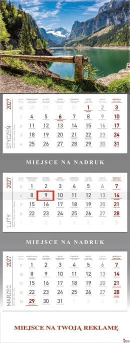 Kalendarz Trójdzielny 2027, KS055B GÓRSKIE JEZIORO, WOKÓŁ NAS