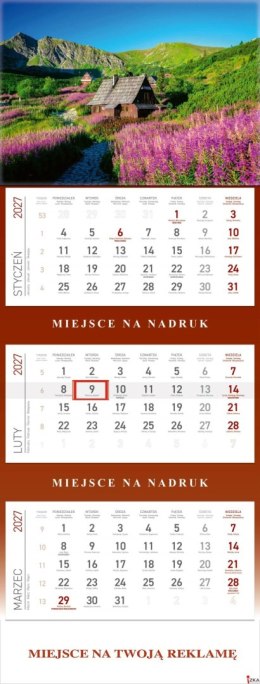 Kalendarz Trójdzielny 2027, KS055B HALA GĄSIENICOWA, WOKÓŁ NAS