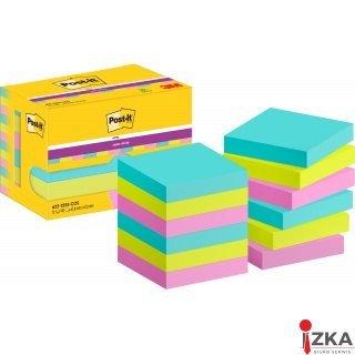Karteczki samoprzylepne POST-IT Super Sticky Notes, 47,6x47,6mm, 12x90 kart., paleta Cosmic, 3M-4064035065737