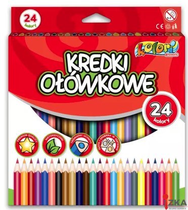 Kredki ołówkowe trójkątne 24 kolory TT8357 SALE
