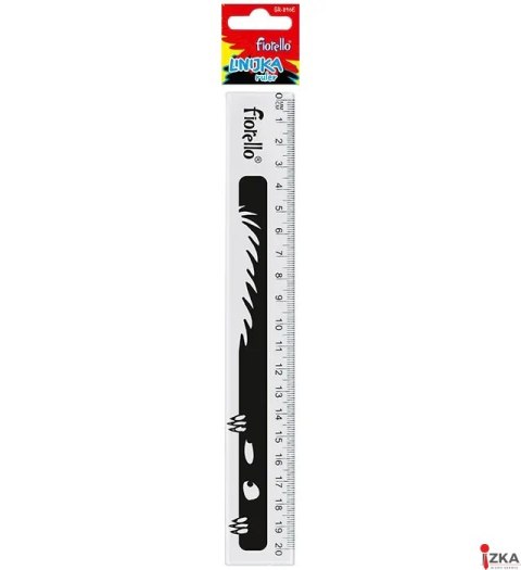 Linijka plastikowa 20cm GR-896E przezroczysta FIORELLO 130-1913