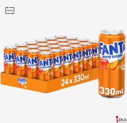 Napój FANTA ZERO 0.33L PUSZKA (24szt.) KAUCJA