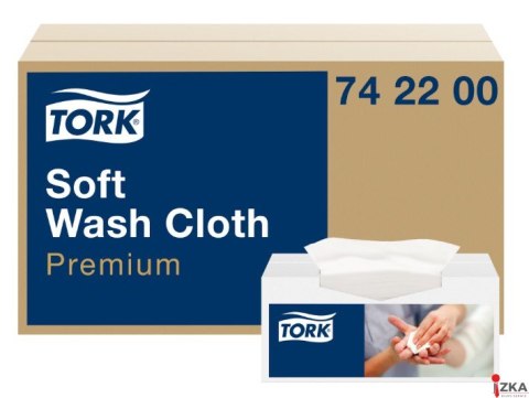 Ręcznik biały PREMIUM SOFT WASH CLOTH do mycia ciała, biały (8op. x 135 szt) 742200 TORK