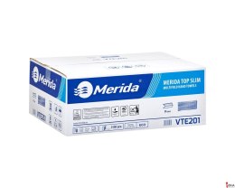 Ręczniki papierowe MERIDA TOP SLIM, białe, dwuwarstwowe, 3150 szt. VTE201