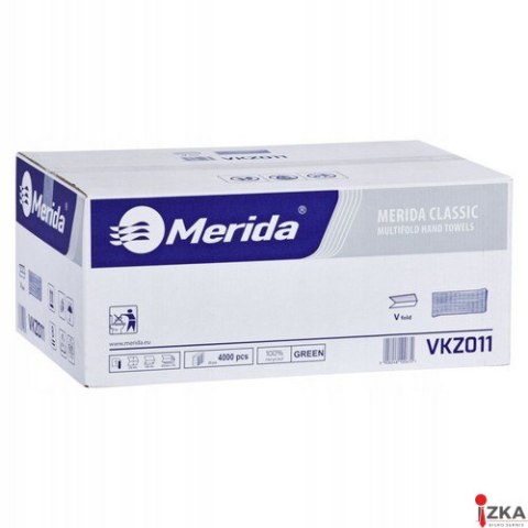 Ręczniki papierowe składane ZZ Merida zielone, 4000 szt./op., VKZ011