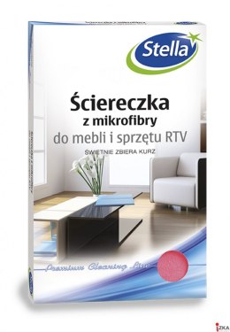 STELLA Ściereczka z mikrofibry do mebli i sprzętu RTV, 1 szt., czerwony
