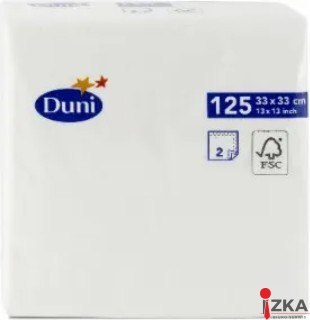 Serwetka TISSUE - Biała 180376 - 33x33 cm - 125 szt. - op. zbiorcze 16 op.
