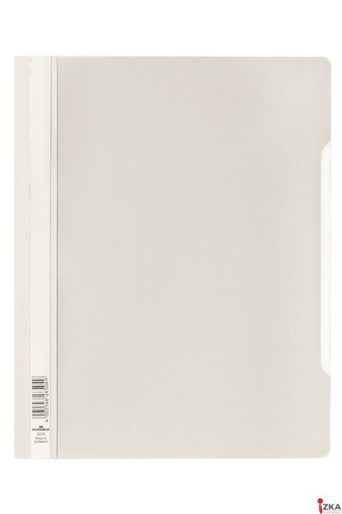 Skoroszyt twardy A4 z przezroczystą okładką, standardowy z PVC, biały, 257002 DURABLE