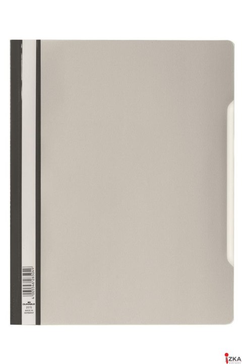 Skoroszyt twardy A4 z przezroczystą okładką, standardowy z PVC, szary, 257010 DURABLE