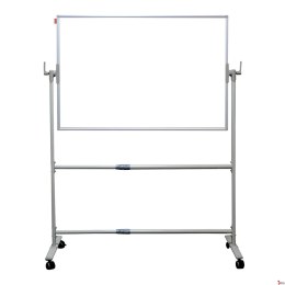 Tablica obrotowo-jezdna MEMOBE, TELESCOPIC, dwustronnie suchościeralna magnetyczna biała, rama aluminiowa, 120x90xh175 cm, MTO12