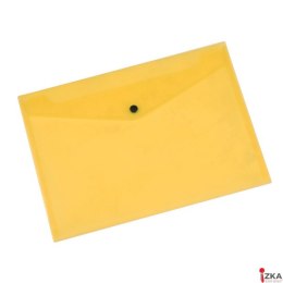 Teczka kopertowa Q-CONNECT zatrzask, PP, A4, 172mikr., transparentna żółta KF03595