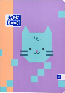 Zeszyt Oxford ZOO Blocks A4, 32k, linia podwójna kolorowa, 400208081