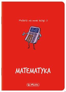 Zeszyt eco PP, A5, 60k, kratka, czerwony, matematyka, 400197975 HERLITZ