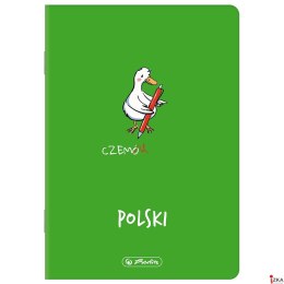 Zeszyt eco PP, A5, 60k, linia, zielony, język polski, 400198109 HERLITZ