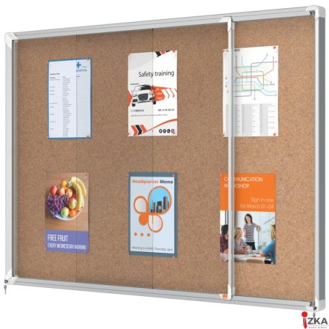 Gablota korkowa Nobo Premium Plus 18xA4 (drzwiczki przesówne) 1902575