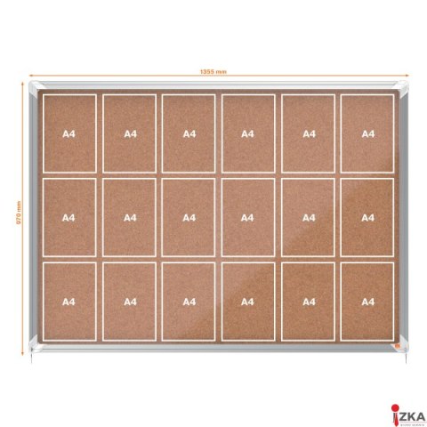 Gablota korkowa Nobo Premium Plus 18xA4 (drzwiczki przesówne) 1902575