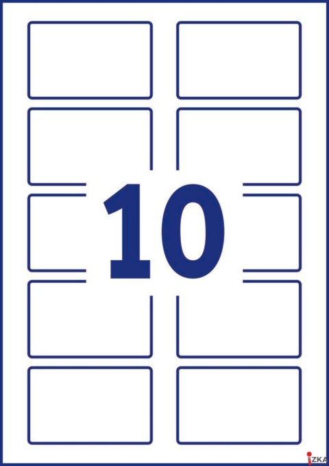 Samoprzylepne identyfikatory L4785-20 80x50 20ar Avery Zweckform, białe, sztuczny jedwab