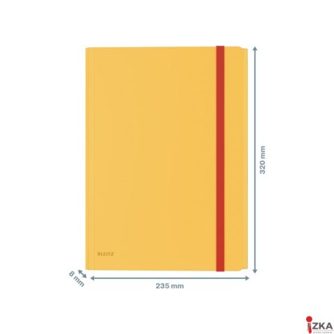 Teczka z gumką i kieszonką Leitz Cosy, PP, żółta 46190019 A4