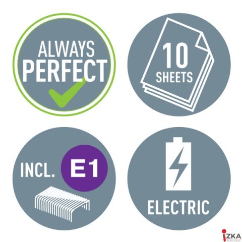 Zszywacz elektryczny na baterie WOW, zielony, 3 lata gwarancji, 10 kartek 55661054 LEITZ