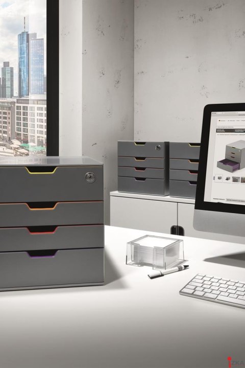 Pojemnik VARICOLOR z 4 szufladkami DURABLE 7606-27 Pojemnik VARICOLOR z 4 szufladkami DURABLE 7606-27
