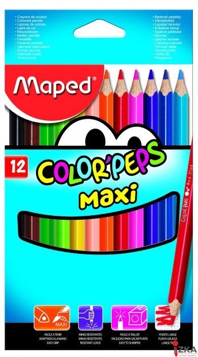 Kredki trójkątne MAPED COLORPEPS JUMBO TRÓJKĄTNE 12kolorów 834010 Kredki trójkątne MAPED COLORPEPS JUMBO TRÓJKĄTNE 12kolorów 834010