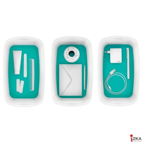 Pojemnik_ MyBox mały z pokrywką, biało-turkusowy 52291051