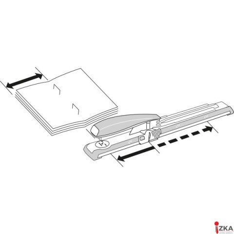 Zszywacz długoramienny LEITZ 5560 czarny 40 kartek 24/6 55600095 Zszywacz długoramienny LEITZ 5560 czarny 40 kartek 24/6 55600095