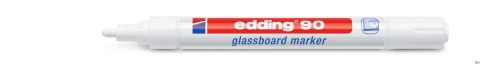 Marker EDDING do tablic szklanych biały 90/049/b ed suchościeralny