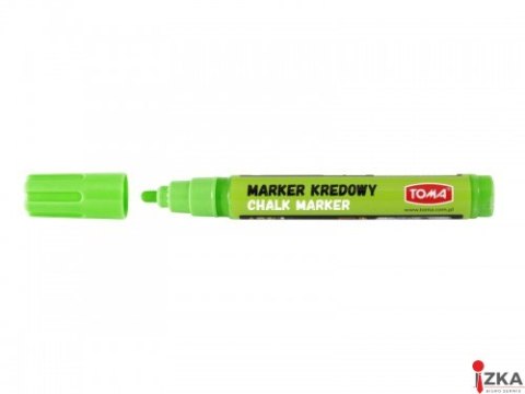 Marker kredowy, końcówka okrągła 4,5mm, 8g tuszu zielony TO-292 Toma Marker kredowy, końcówka okrągła 4,5mm, 8g tuszu zielony TO-292 Toma