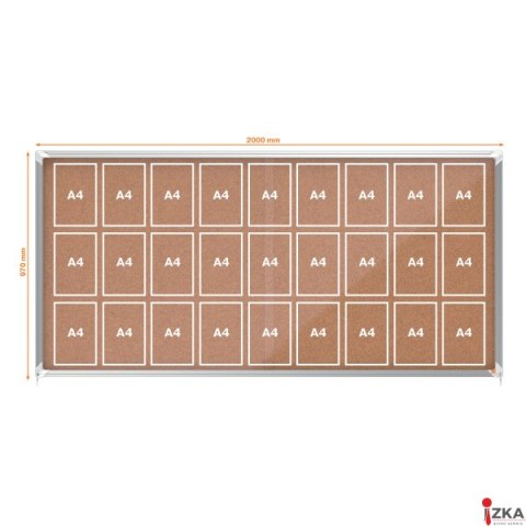 Gablota korkowa Nobo Premium Plus 27xA4 (drzwiczki przesówne) 1915333