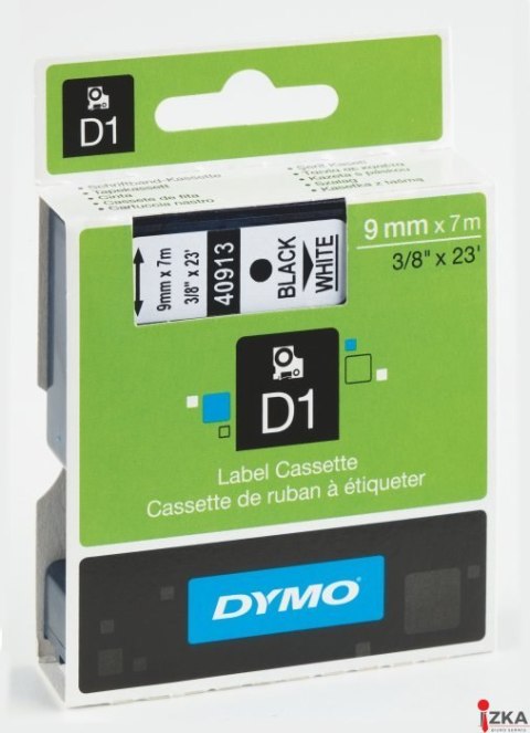 Taśma DYMO D1 - 9 mm x 7 m, czarny / biały S0720680 do drukarek etykiet Taśma DYMO D1 - 9 mm x 7 m, czarny / biały S0720680 do drukarek etykiet